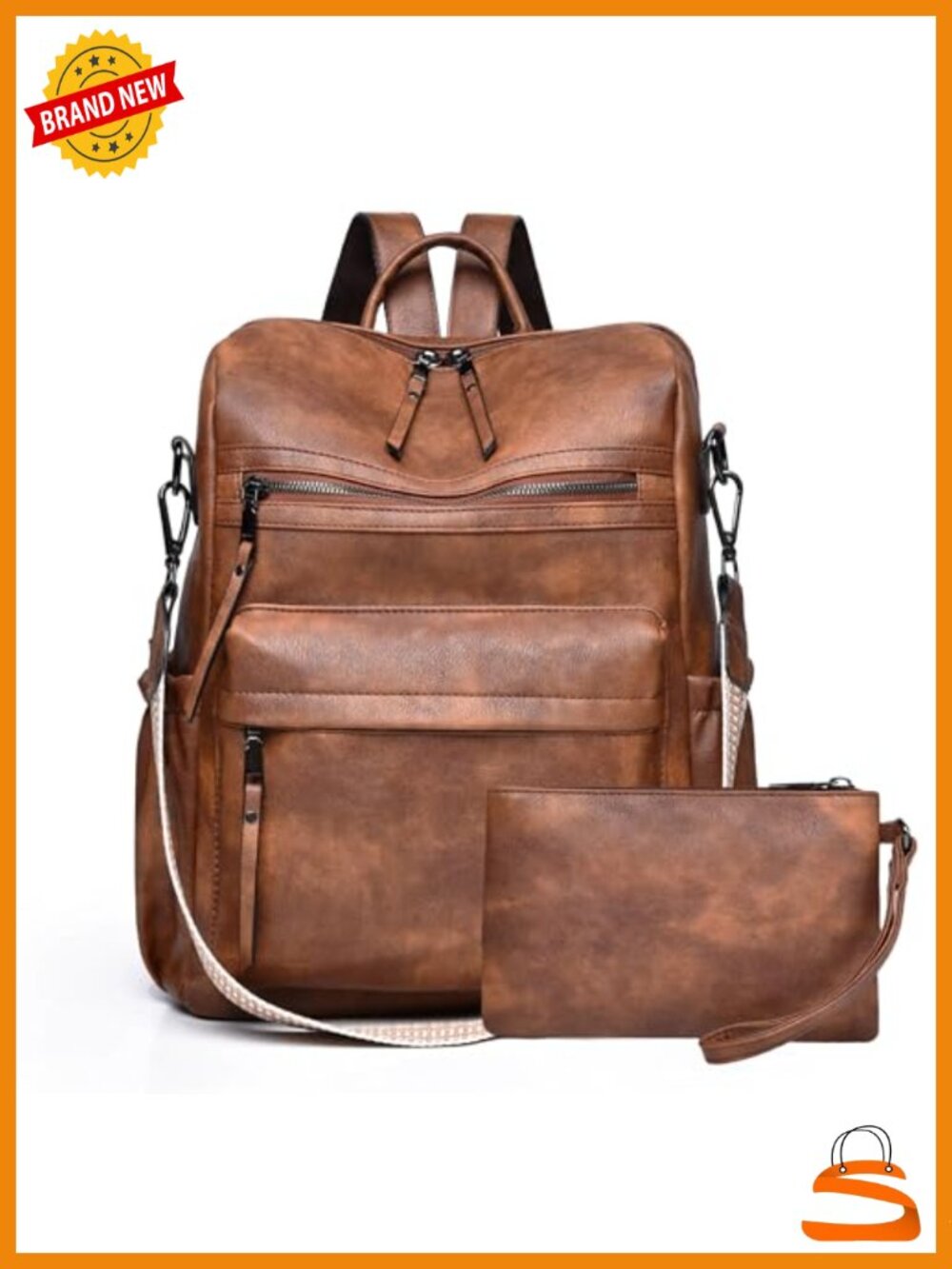 Leather Backpack Purse Women's Fashion Travel Daypack Shoulder Bag